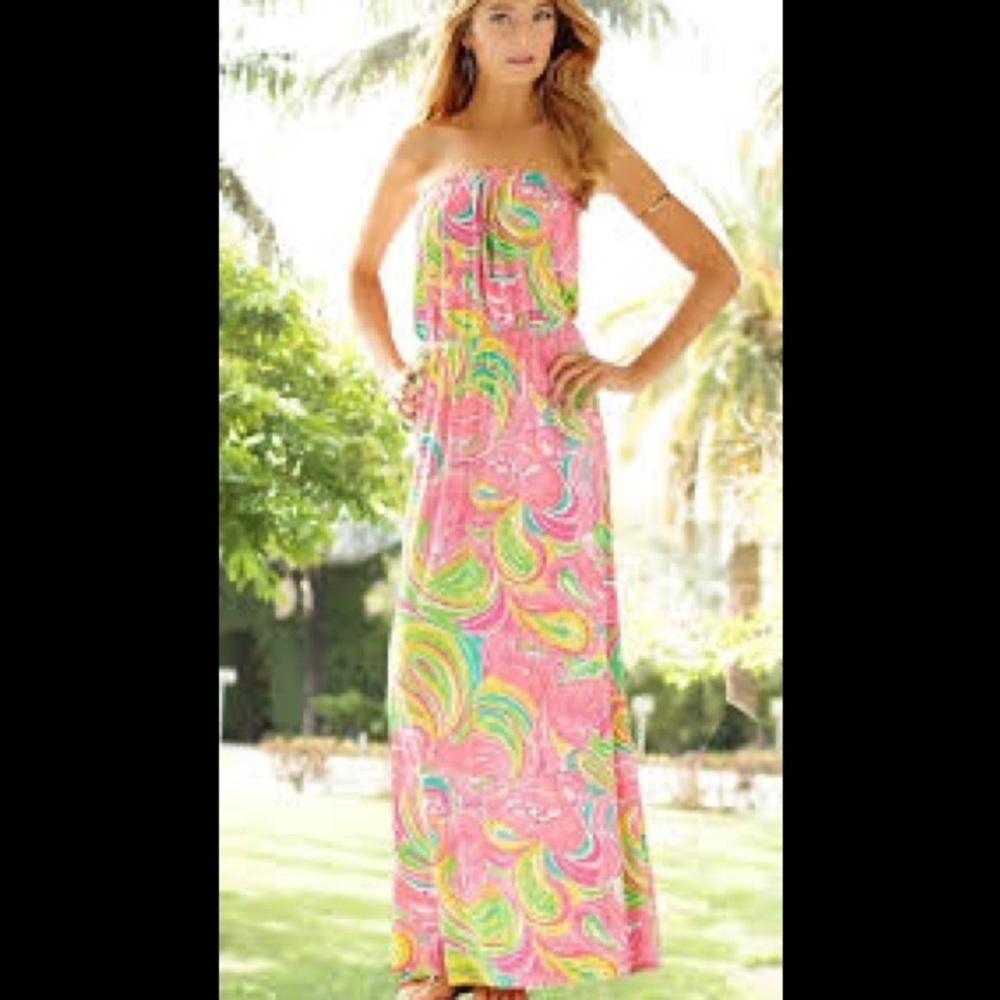 Lily Pulitzer Multi All Nighter Marisa maxi dress small